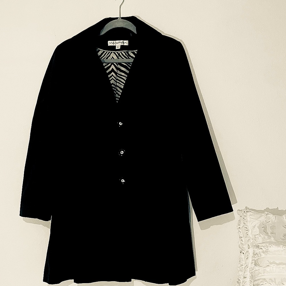 Via Spiga large black vintage trench coat